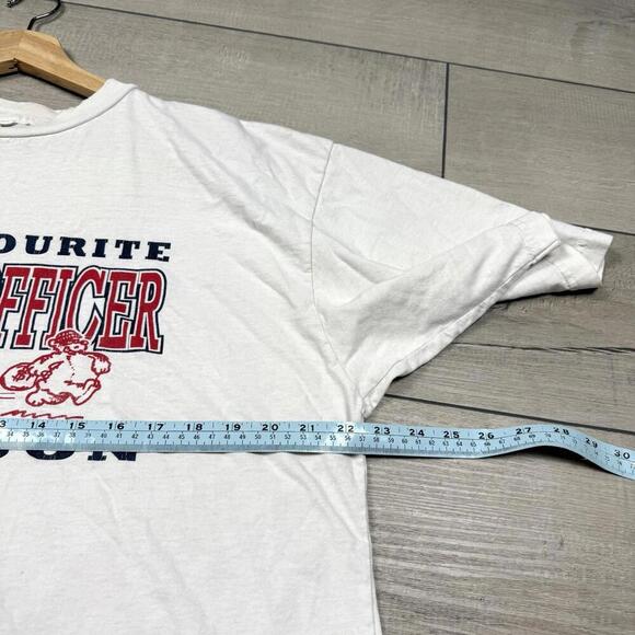 Vintage 90s ‘My Favorite Police Is My Son’ Tee White XL Canada Made Humor Funny - Picture 6 of 7